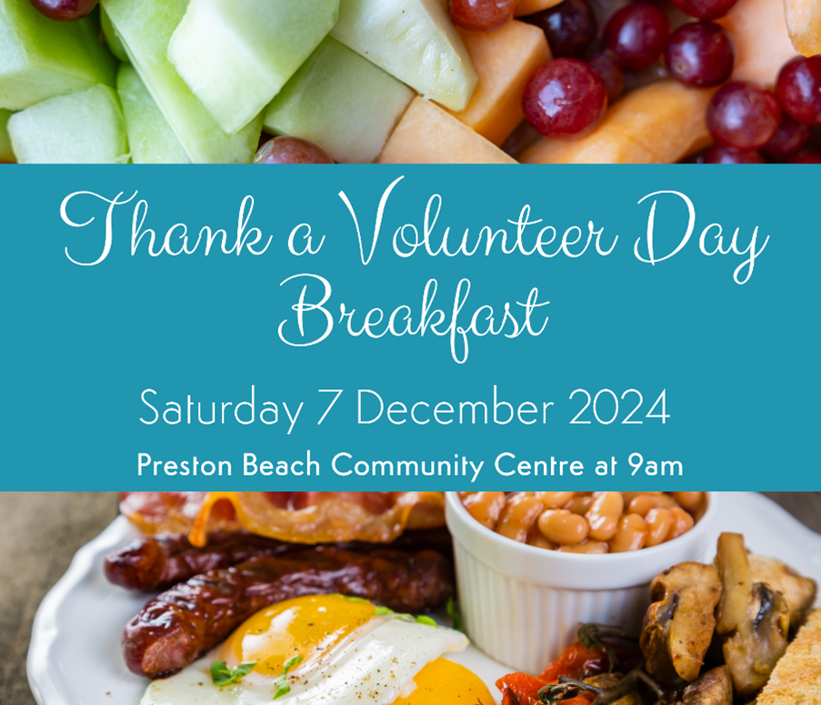 Thank a Volunteer Breakfast - Preston Beach