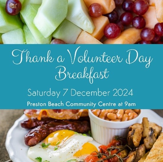 Thank a Volunteer Day Breakfast – Preston Beach