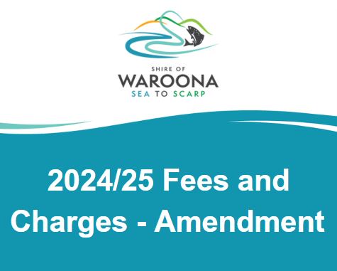 2024/25 Fees and Charges - Amendment Notice